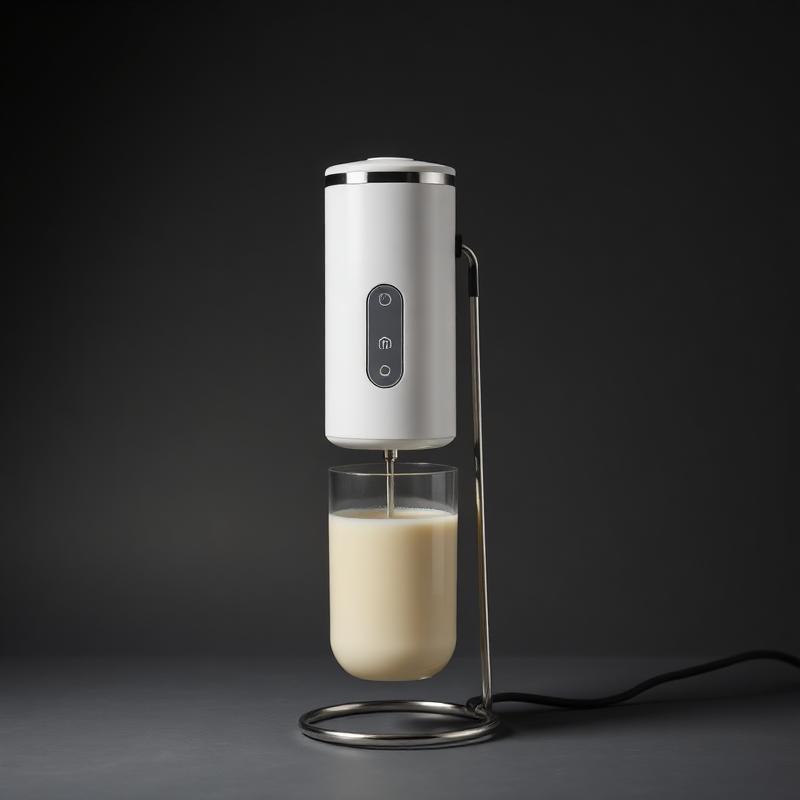 Electric milk frother with stand