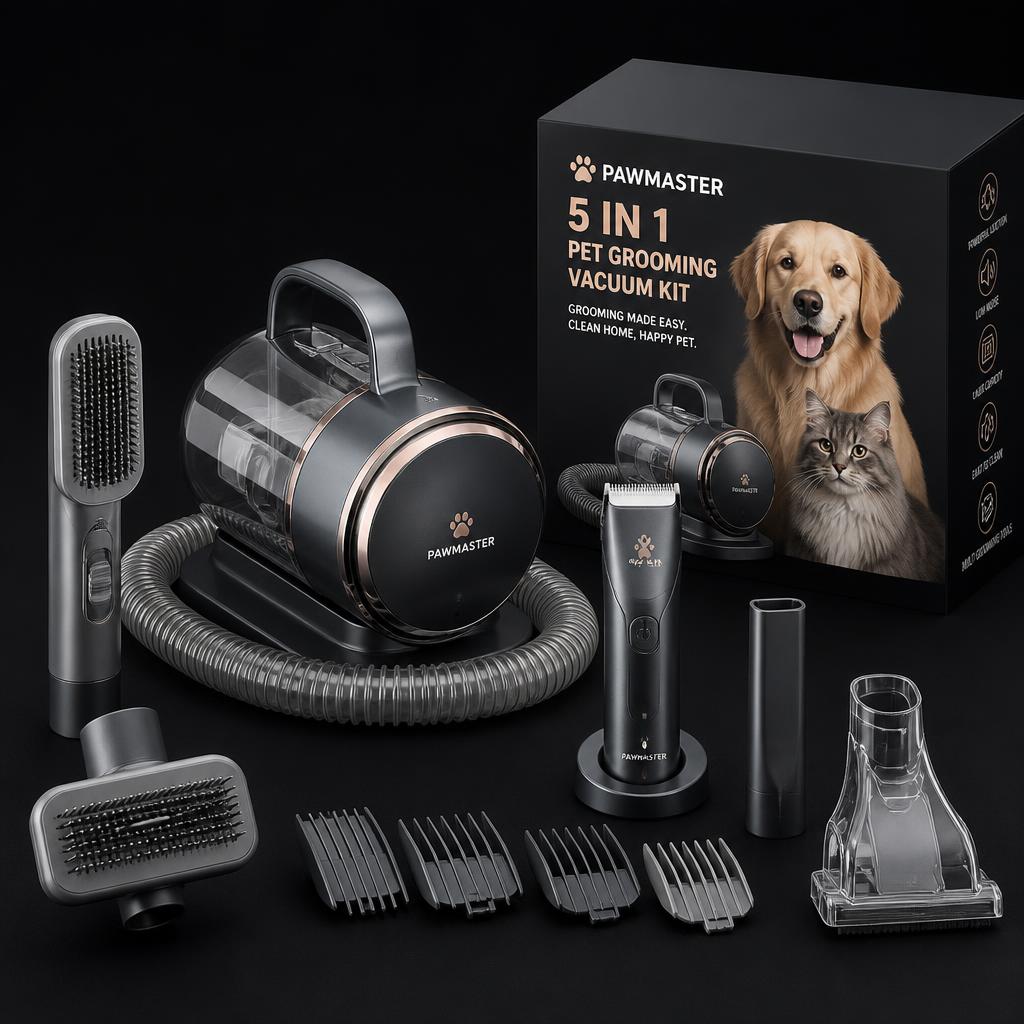 5-in-1 pet grooming vacuum