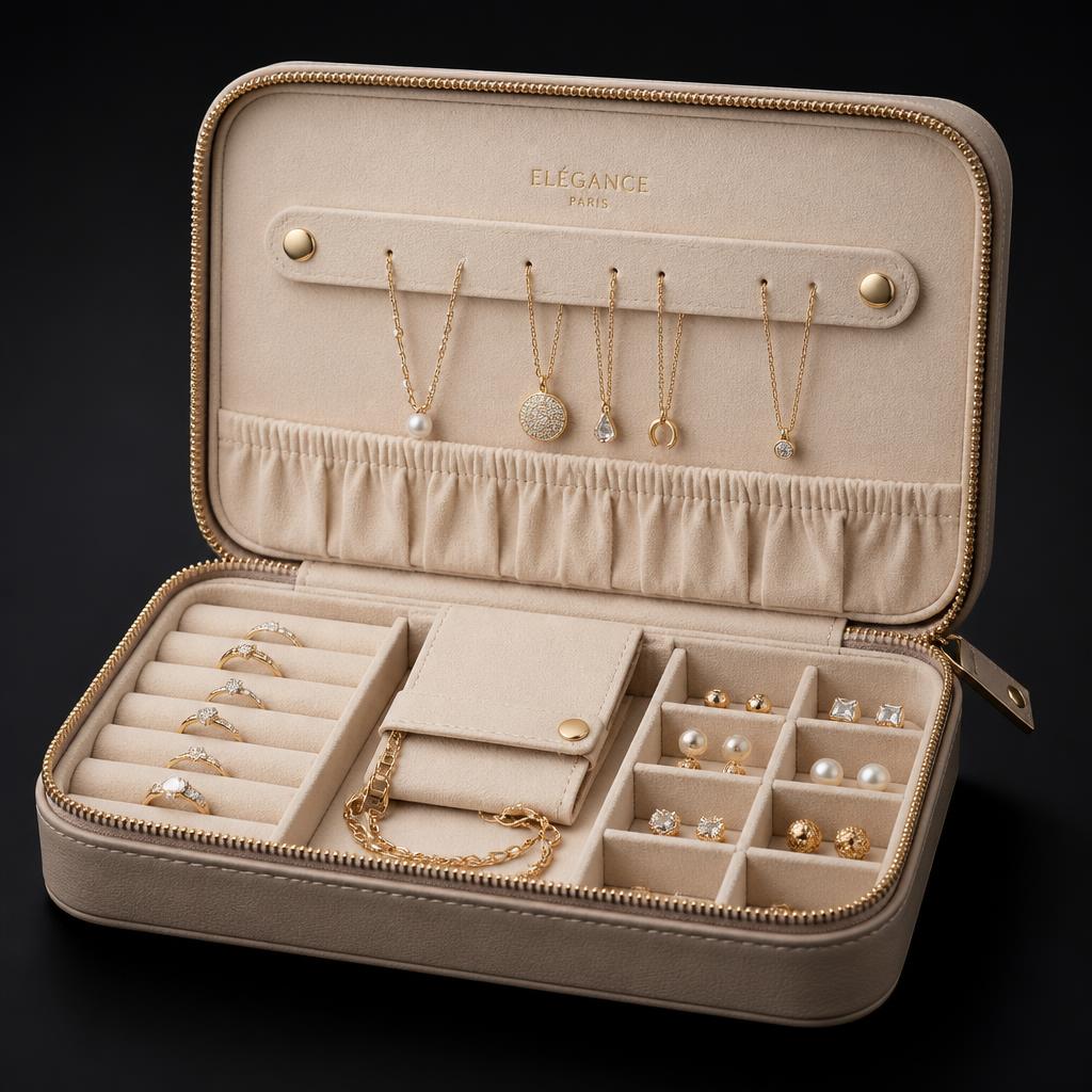 Travel jewelry organizer