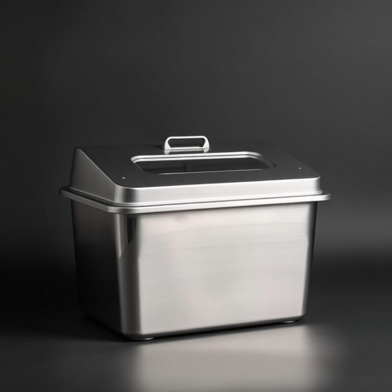 Extra large stainless steel cat litter box with lid